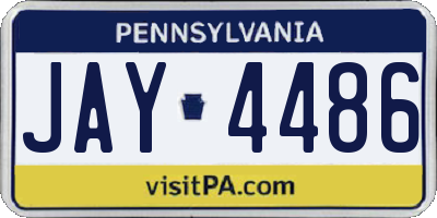 PA license plate JAY4486