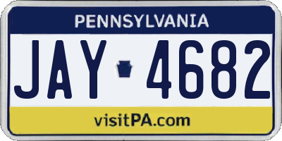 PA license plate JAY4682