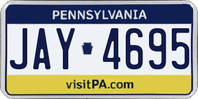 PA license plate JAY4695