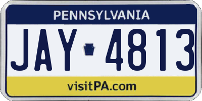 PA license plate JAY4813