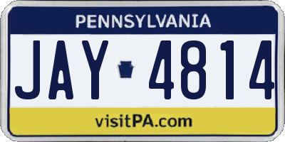 PA license plate JAY4814
