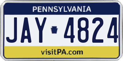 PA license plate JAY4824