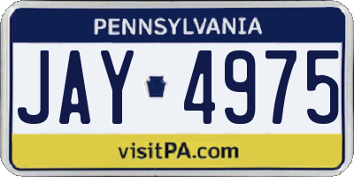 PA license plate JAY4975