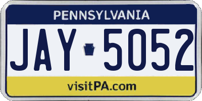 PA license plate JAY5052