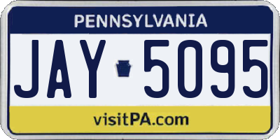 PA license plate JAY5095