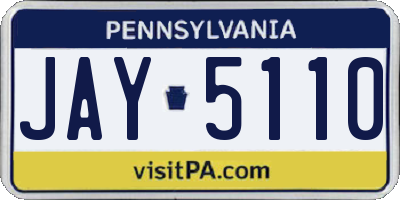 PA license plate JAY5110