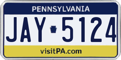 PA license plate JAY5124