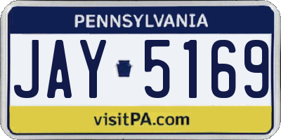 PA license plate JAY5169