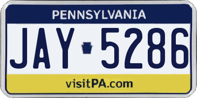 PA license plate JAY5286