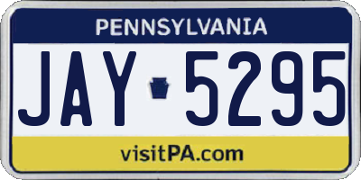 PA license plate JAY5295
