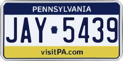 PA license plate JAY5439