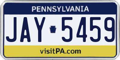 PA license plate JAY5459