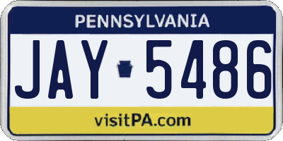 PA license plate JAY5486
