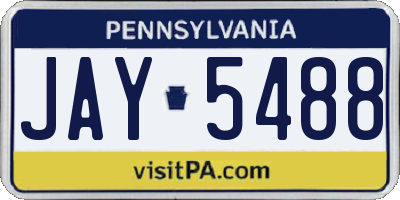 PA license plate JAY5488