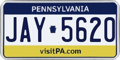 PA license plate JAY5620