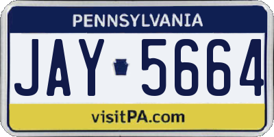 PA license plate JAY5664