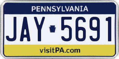 PA license plate JAY5691