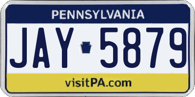 PA license plate JAY5879