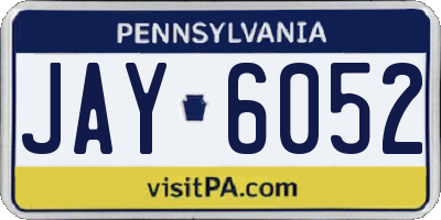 PA license plate JAY6052