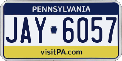 PA license plate JAY6057