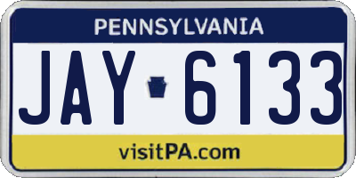 PA license plate JAY6133