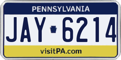 PA license plate JAY6214
