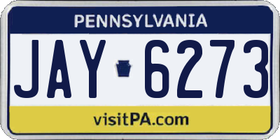 PA license plate JAY6273