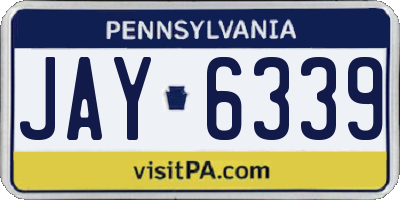 PA license plate JAY6339