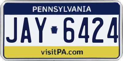 PA license plate JAY6424
