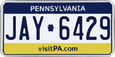 PA license plate JAY6429