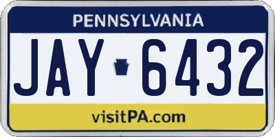 PA license plate JAY6432