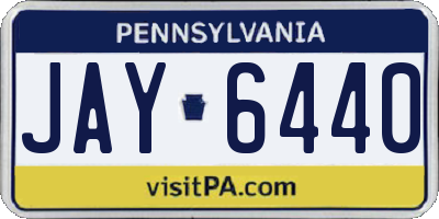 PA license plate JAY6440