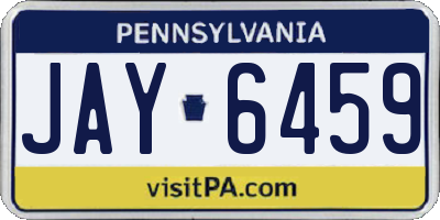 PA license plate JAY6459