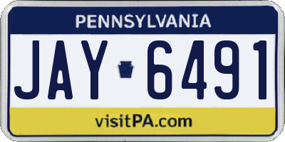 PA license plate JAY6491