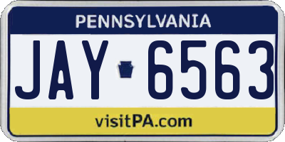 PA license plate JAY6563
