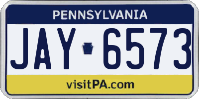 PA license plate JAY6573