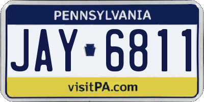 PA license plate JAY6811