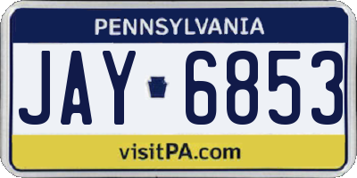 PA license plate JAY6853