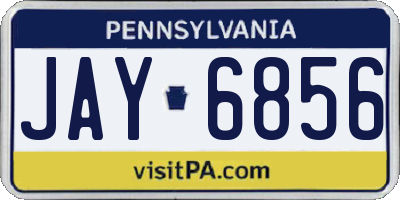 PA license plate JAY6856