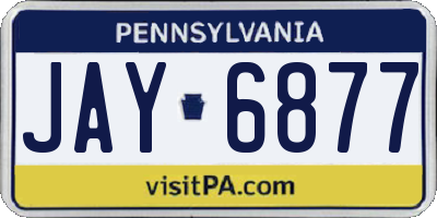 PA license plate JAY6877