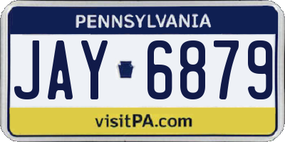 PA license plate JAY6879