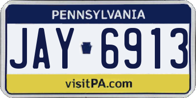 PA license plate JAY6913
