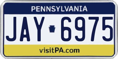 PA license plate JAY6975