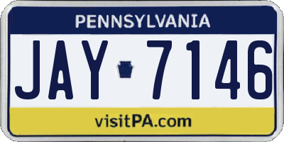 PA license plate JAY7146