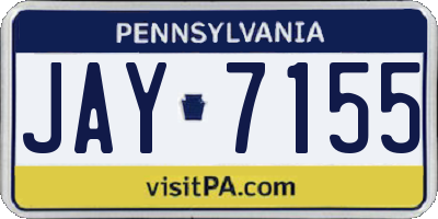 PA license plate JAY7155