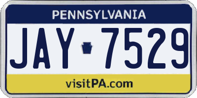 PA license plate JAY7529