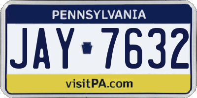 PA license plate JAY7632