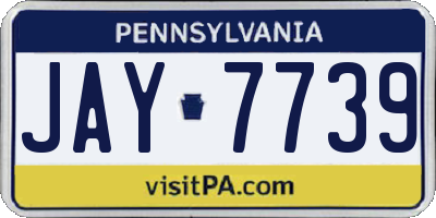 PA license plate JAY7739