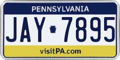 PA license plate JAY7895