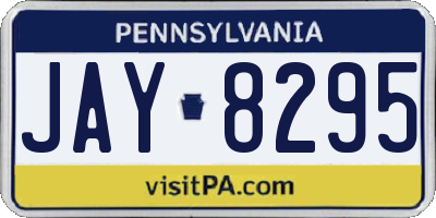 PA license plate JAY8295